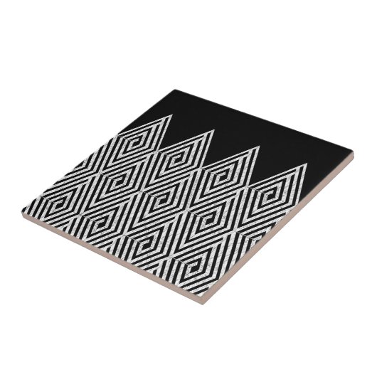 Zigzag Diamond Zickzack Stammmuster Fliese (Seite)