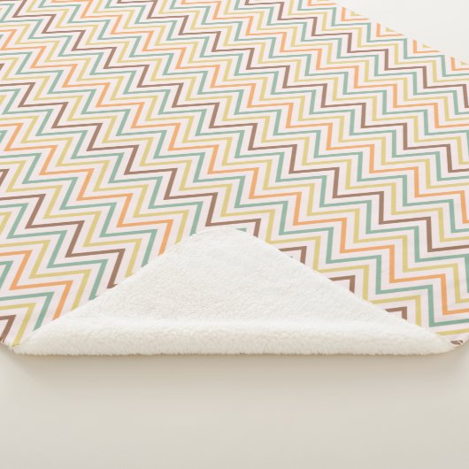 Zigzag Dünne farbenfrohe Linien Nahtlose Muster Ve Sherpadecke (3/4)