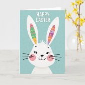 Zigzag Easter Bunny Pattern Card Karte (Gelbe Blume)