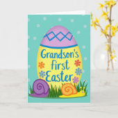 Zigzag Easter Grandson Card Karte (Gelbe Blume)