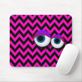ZigZag eye Monster pad : pink Mousepad (Mit Mouse)