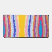 Zigzag farbiges Streifen Muster Schreibtischunterlage (Vorderseite)