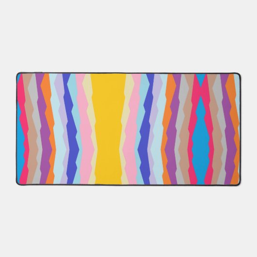 Zigzag farbiges Streifen Muster Schreibtischunterlage (Vorderseite)