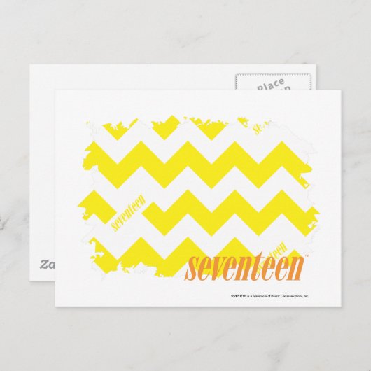 ZigZag Gelb 2 Postkarte (Vorne/Hinten)