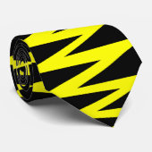 Zigzag - Gelb auf schwarz Krawatte (Gerollt)