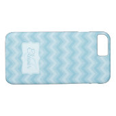 Zigzag gemusterter blauer Name Initialgehäuse für Case-Mate iPhone Hülle (Rückseite (Horizontal))