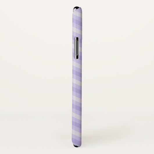 Zigzag gemusterter lila Name Initial iPhone Case (Hinten/Rechts)