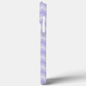 Zigzag gemusterter lila Name Initial iPhone Case (Rückseite / Links)