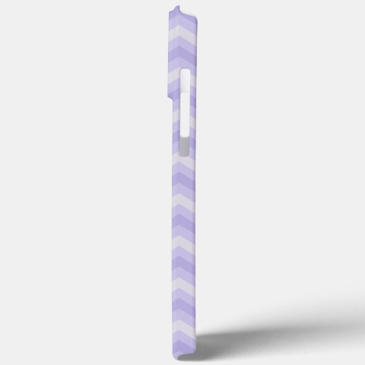 Zigzag gemusterter lila Name Initial iPhone Case (Rückseite / Links)