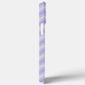 Zigzag gemusterter lila Name Initial iPhone Case (Rückseite / Rechts)