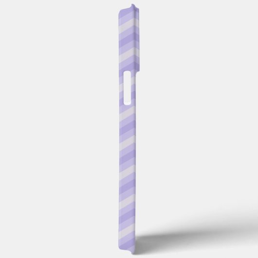 Zigzag gemusterter lila Name Initial iPhone Case (Rückseite / Rechts)