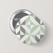 ZigZag-Geometrie der Seite Grün und Silber Button (Vorne & Hinten)