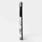 ZigZag-Geometrie der Seite Grün und Silber Case-Mate iPhone Hülle (Hinten/Links)