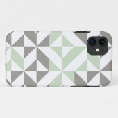 ZigZag-Geometrie der Seite Grün und Silber Case-Mate iPhone Hülle (Rückseite (Horizontal))