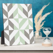 ZigZag-Geometrie der Seite Grün und Silber Fotoplatte (Seite)