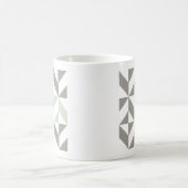 ZigZag-Geometrie der Seite Grün und Silber Kaffeetasse (Mittel)