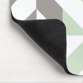 ZigZag-Geometrie der Seite Grün und Silber Mousepad (Ecke)