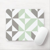 ZigZag-Geometrie der Seite Grün und Silber Mousepad (Mit Mouse)