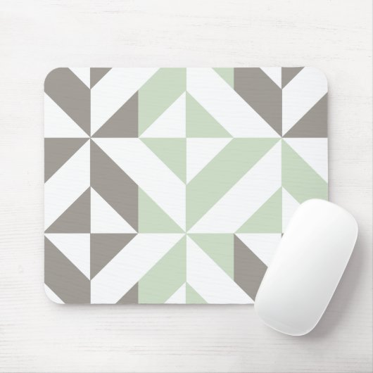 ZigZag-Geometrie der Seite Grün und Silber Mousepad (Mit Mouse)