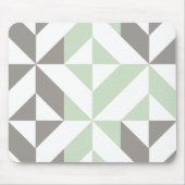 ZigZag-Geometrie der Seite Grün und Silber Mousepad (Vorne)