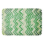 ZigZag grün und weiß Badematte (Vorderseite)