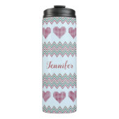 Zigzag Hearts Thermosbecher (Vorderseite)