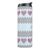 Zigzag Hearts Thermosbecher (Nach links gedreht)