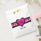ZigZag Herz Lined Design textiert Geschenktütchen (Versiegelt)