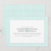 Zigzag Hochzeit Einladung (Vorne/Hinten)