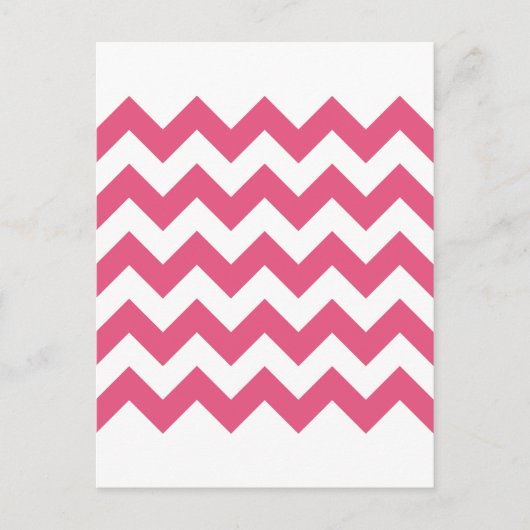 Zigzag I - Weiß und dunkel rosa Postkarte (Vorderseite)