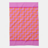 Zigzag Küchentücher, Magenta und Orange Chevrons Geschirrtuch (Vertikal)
