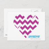 ZigZag Lila 2 Postkarte (Vorne/Hinten)