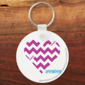ZigZag Lila 2 Schlüsselanhänger (Vorderseite)