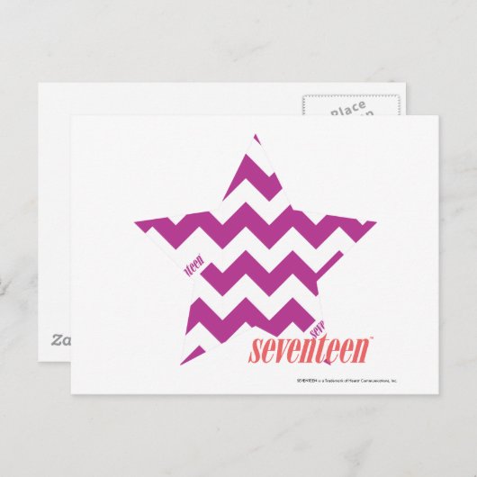 ZigZag Lila 4 Postkarte (Vorne/Hinten)