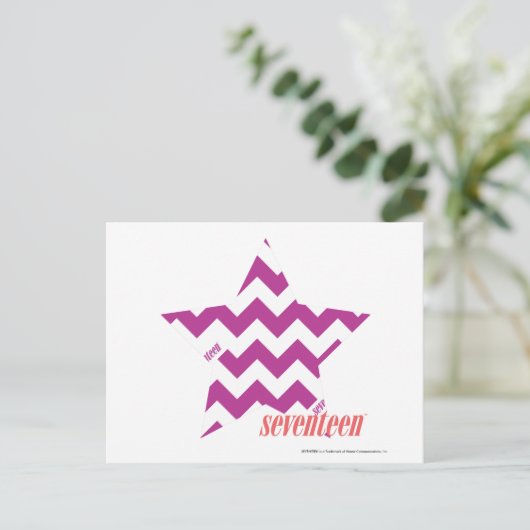 ZigZag Lila 4 Postkarte (Stehend Vorderseite)