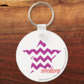 ZigZag Lila 4 Schlüsselanhänger (Vorderseite)