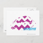 ZigZag Lila Postkarte (Vorne/Hinten)