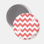 ZigZag LtPink Magnet (Vorderseite/Rückseite)