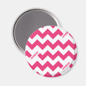 ZigZag Magenta Magnet (Vorderseite/Rückseite)