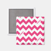 ZigZag Magenta Magnet (Vorderseite/Rückseite)