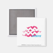 ZigZag Magenta Magnet (Vorderseite/Rückseite)