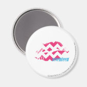 ZigZag Magenta Magnet (Vorderseite/Rückseite)