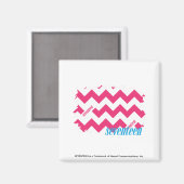ZigZag Magenta Magnet (Vorderseite/Rückseite)