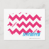 ZigZag Magenta Postkarte (Vorderseite)