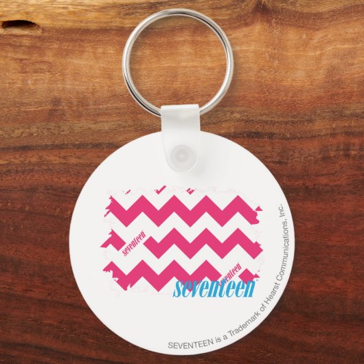 ZigZag Magenta Schlüsselanhänger (Vorderseite)