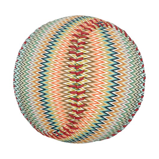 Zigzag Multicolor Muster Baseball (Schrägansicht)