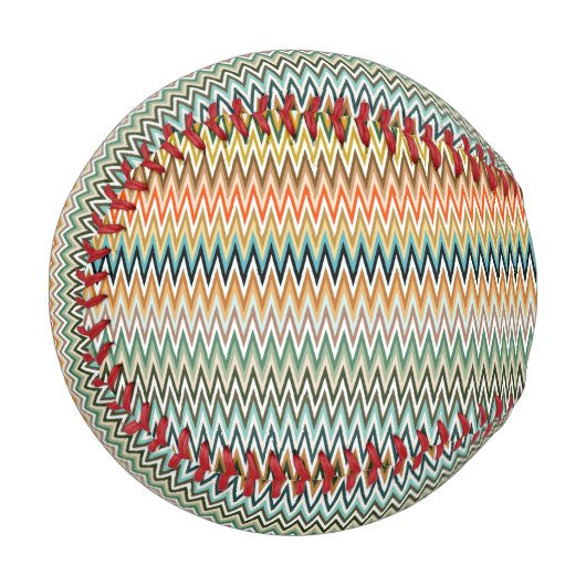 Zigzag Multicolor Muster Baseball (Vorderseite Links)