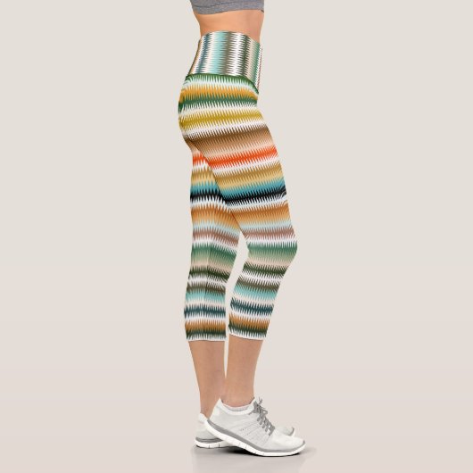 Zigzag Multicolor Muster  Capri Leggings (Rechts)
