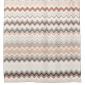 Zigzag Multicolor Muster Duschvorhang (Vorderseite)