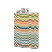 Zigzag Multicolor Muster Flachmann (Links)